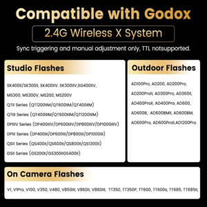 Radio Flash Trigger AODELAN E7G para Flash Godox Sistema X 3