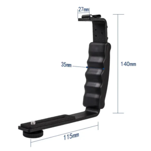 Handle Lateral para Gimbal com Encaixe para LED e Acessórios 4 Handle Lateral para Gimbal com Encaixe para LED e Acessorios 4